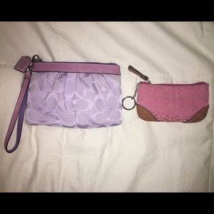 BUNDLE DEAL: coach wristlet & change purse!
